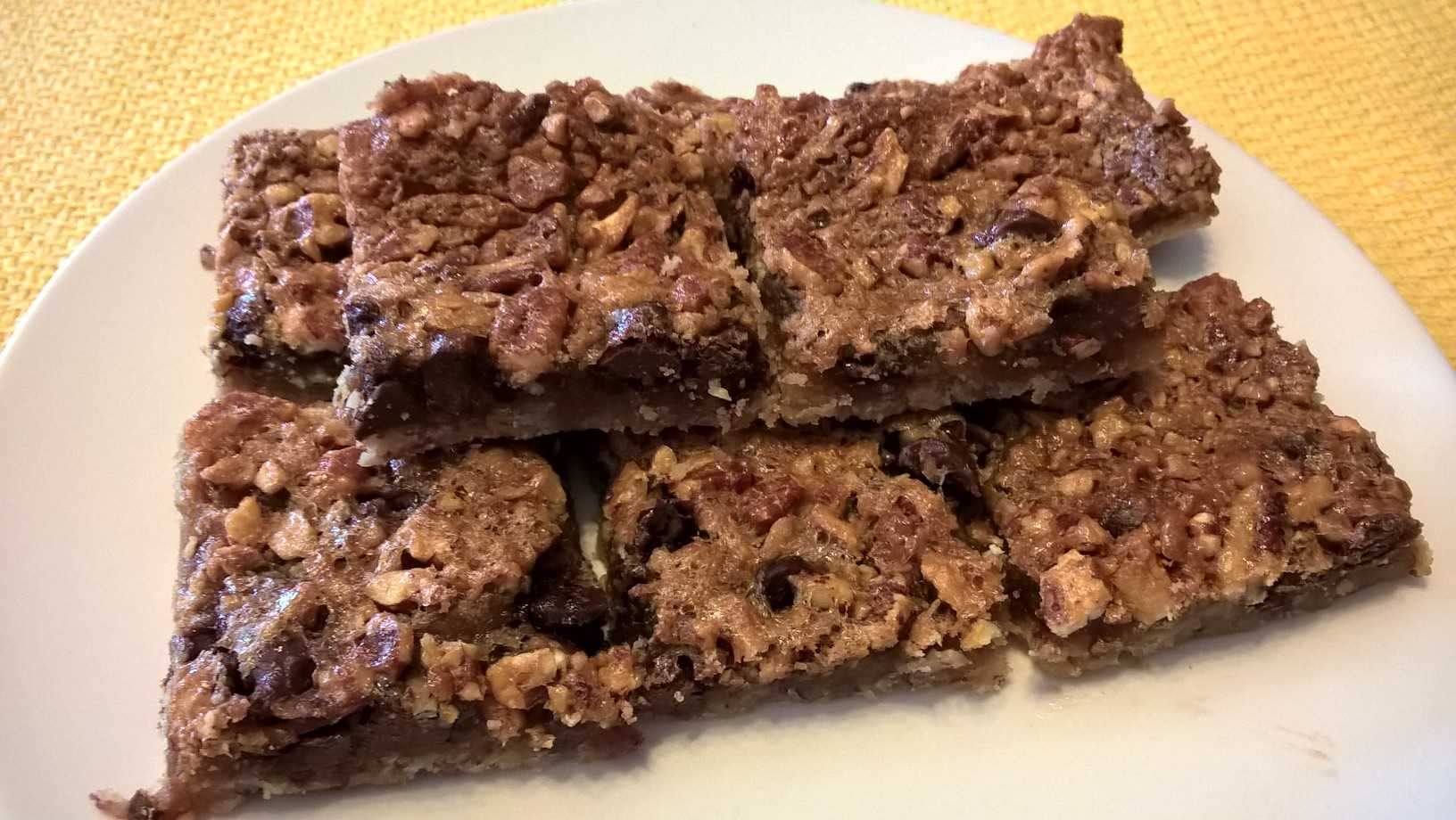 Chocolate Pecan Pie Bars Anita S Tried Heart Healthy Recipes